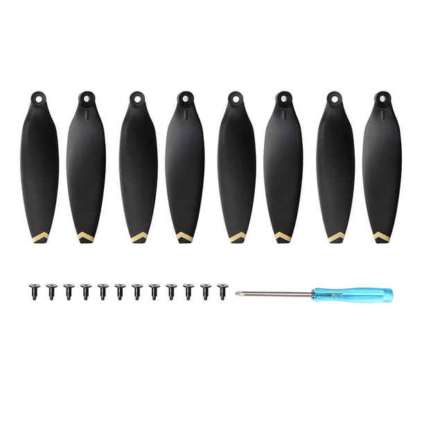 Bearachild Hélice de Dron práctica profesional de 8 piezas, mayor resistencia, resistente al desgaste, impermeable, reutilizable, hélice de Accesorios para aéreos borde dorado