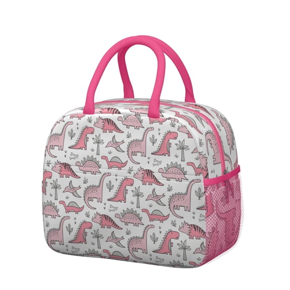 Reusable Dinosaur Lnsulated Lunch Bag for Women & Men-Leakproof Water-Resistant Cooler Tote,Large Capacity(10.6x8.7x6.3in)for Work,Office,Travel,Picnic,Beach.