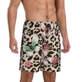thumbnail image 3 of Rocae Leopard Dots for Men's Soft Sleep Pajama Shorts, Waistband and Pockets, 3 of 9