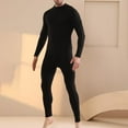 thumbnail image 2 of Tanhomme Men's Thermal Underwear Winter Long Set Top Bottom Sports Suits Male Winter Silk Wool Plush Thickened Thermal Underwear Set With Double Ground Down To Cold Heat Autumn Clothes Autumn Pants, 2 of 6