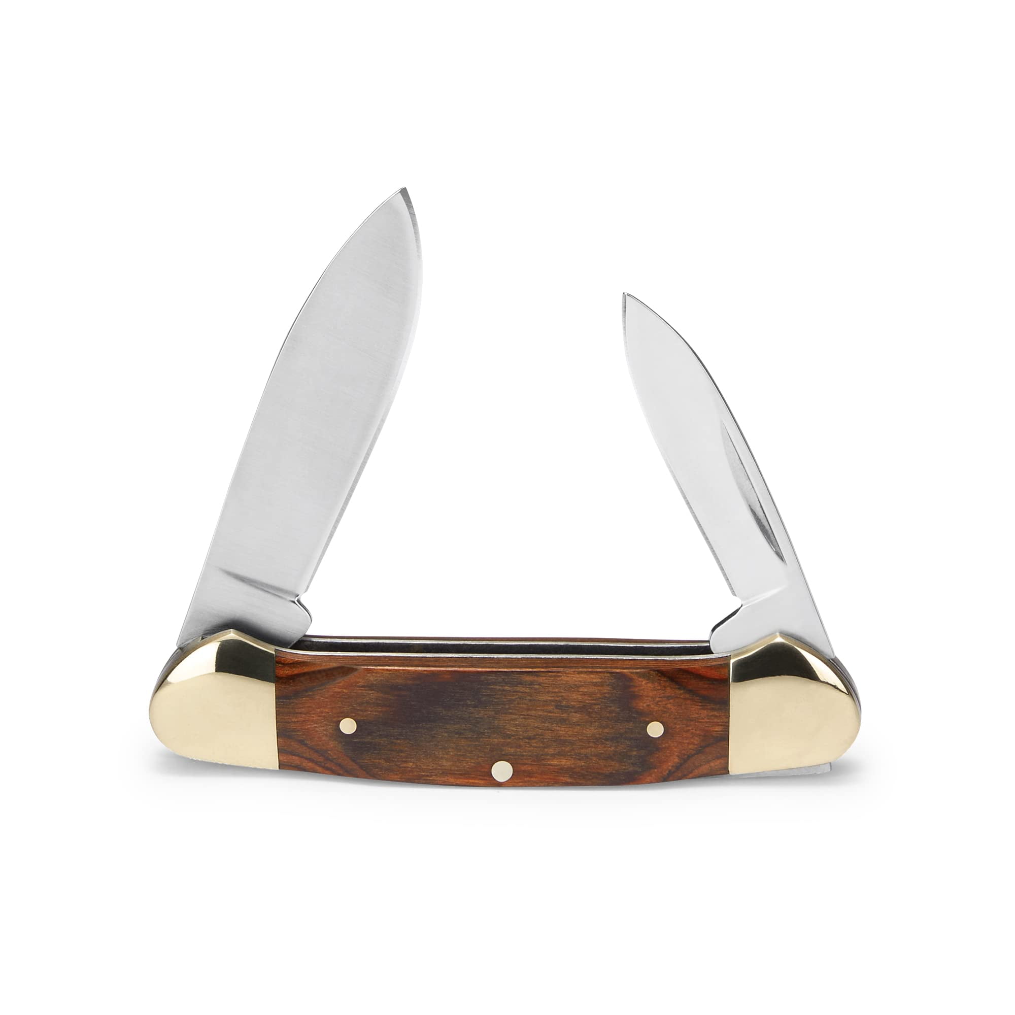 Buck Knives 389 Canoe Folding Pocket Knife, 2-Blade, Woodgrain Handle, 2.7 oz