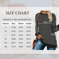 thumbnail image 2 of SWQZVT Fall Tops for Women Long Sleeve Tunic Tops Basic Round Neck Trendy Color Block Loose Casual Light Weight Sweat Shirts Slits Fall Pullover Darkgray Size XL, 2 of 8