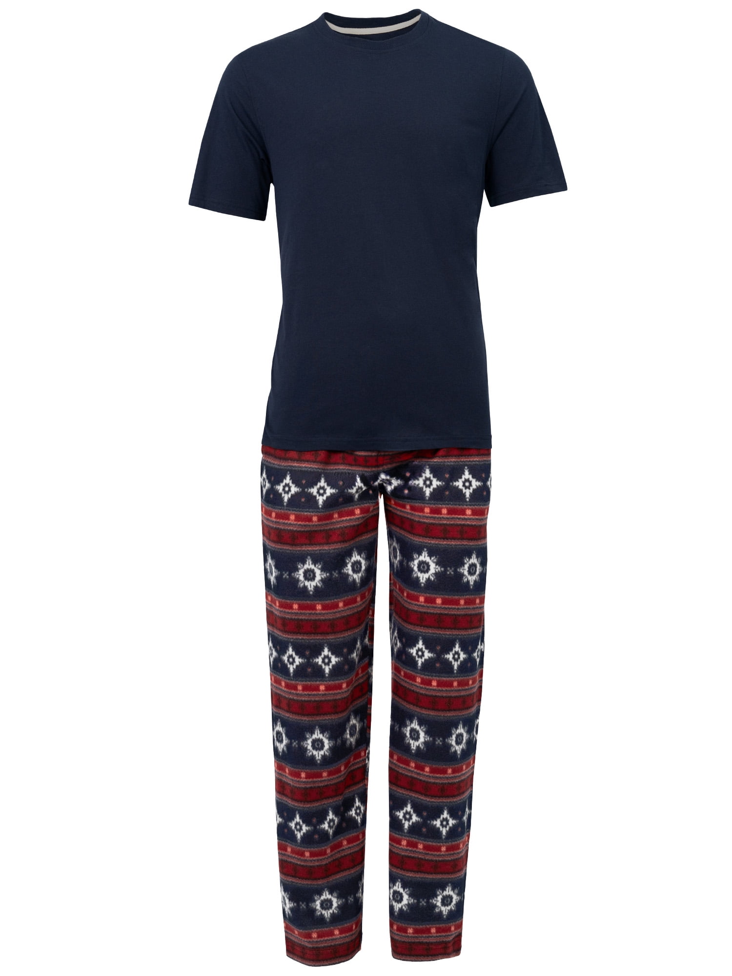 Fruit of The Loom Men s Short Sleeve T Shirt and Fleece Pajama Pant Set Sizes S 5XL Walmart