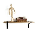 thumbnail image 5 of Danya B BR151004 Rustic Pine Shelf with Metal Brackets, 5 of 6