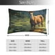 thumbnail image 2 of Fotbe Peaceful Deer Lily Pond Funda de Almohada Decorativa Estilo Occidental, Lujo en Algodón, Fundas para Almohadas King, Cojín Estampado para Decoración del Hogar-14"x20", 2 of 6