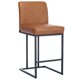 thumbnail image 1 of Kojooin Moderno Taburete de Bar de Piel Sintética de 24" con Respaldo, Estructura de Metal, Diseño Ergonómico, Perfecto para Islas de Cocina y Bares Domésticos, 1 of 6