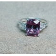 thumbnail image 4 of Cushion Cut Alexandrite Engagement Ring Sterling Silver Alexandrite Ring Color Change Alexandrite Ring, 4 of 4