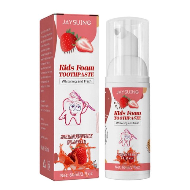 Pasta de dientes en espuma para niños JAYSUING 60 ml blanqueadora dental