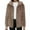 Coffee, variant on Womens Winter Coats Long Coat Women Women's Thick Fleece Hooded Fleece Imitation Lamb Jacket Long Sleeved Hooded Casual Jacket Brown XL