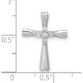 thumbnail image 4 of 10K White Gold 1/6Ct. 5-Stone Diamond Cross Chain Slide (Width 15) (Length 20) - Jbsp, 4 of 5