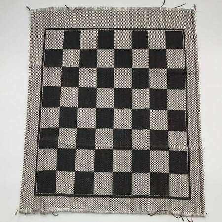 Jumbo Checkers Rug Game Classic Family Fun Kid Activity, Lightweight/Travel Friendly, Indoor/Outdoor