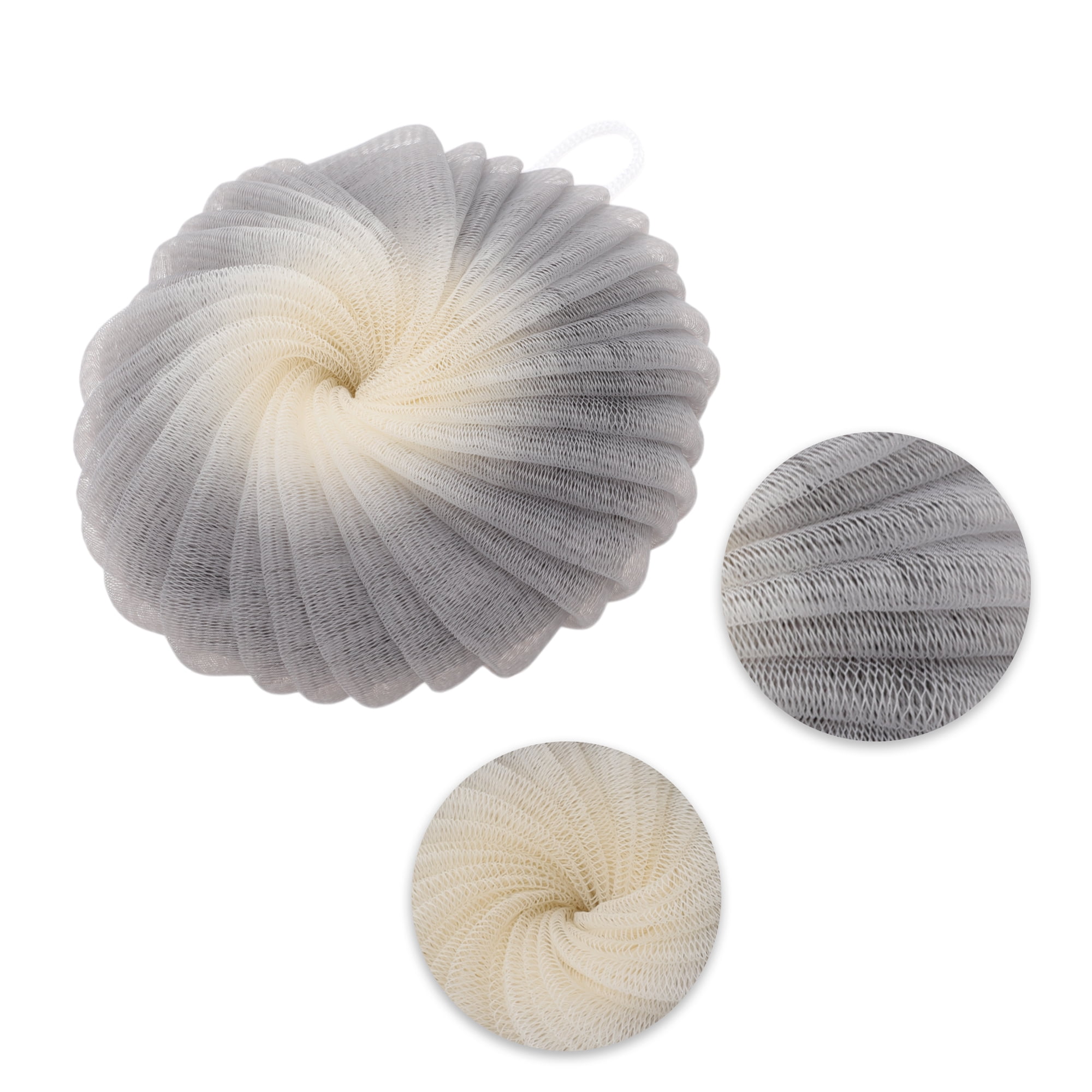 Unique Bargains 1pc Flower Bath Shower Loofah Sponge Coffee Color