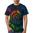 thumbnail image 3 of LAOLIUSN Unisex Tie Dye Crew Neck Short Sleeve T-Shirt S-4XL, 3 of 7