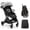 Light Gray, variant on Gravity Folding Baby Stroller - Portable Toddler Stroller w/Adjustable Backrest & Canopy, Lightweight and UV Protected Travel Stroller, One-Hand Automatic Folding - Dark Gray