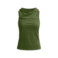 thumbnail image 6 of GERsome Women's Hooded Tank Tops Crew Neck Open Back Lace UP Workout Sleeveless Shirts for Summer Gym Athletic Army Green Size L, 6 of 9