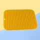thumbnail image 3 of Tapete aislante con diseño de ondas para cocina, escurridor de platos y tazas, bandeja secadora, herramienta para drenar agua (amarillo), 3 of 7