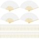 thumbnail image 1 of Abanicos de papel plegables de 60 piezas Abanicos de mano de bambú Abanicos de papel plegados para regalo de boda, favores de fiesta, bricolaje, decoración del hogar, blanco, 1 of 5