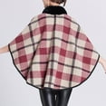 thumbnail image 4 of Uaswgudfs ​Women's Fall/Winter Wool-Blend Cape Coat: Faux Fur Collar w/ Wrap Style & Tie Waist​, 4 of 4