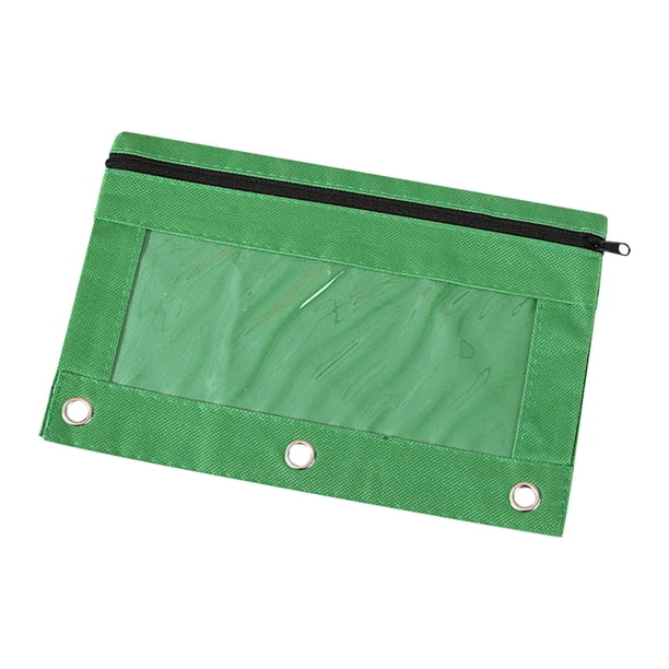 Estuche de Lápiz Grande de Tres Agujeros Estuche de Lápiz Capa de Tela Cremallera de Color Cremallera de Gran Capacidad 5Pc