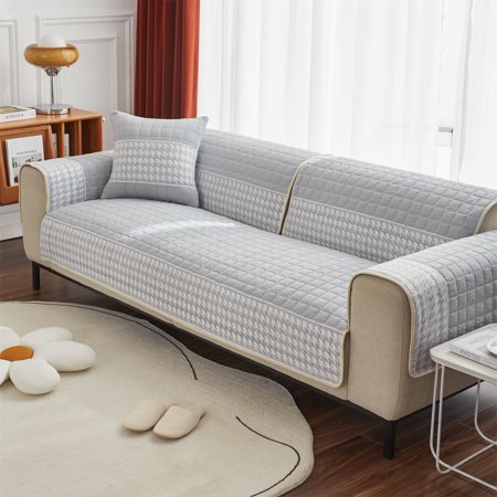 Houndstooth Lace Docor Quilting Sofa Coushion Cover Anti-Slip Sofa Slipcovers for Living Room Couch Seat covers Pet Friendly