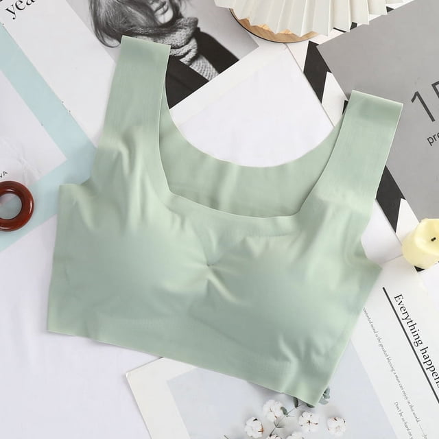 Sujetador para dormir sin aros de acero, sin costuras, de talla grande, a prueba de golpes, ropa interior deportiva para yoga para mujer