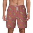 thumbnail image 2 of Picia Leopard Print pattern Mens Swim Trunks with Compression Liner Stretch Beach Shorts Quick Dry with Zipper Pockets No-Chafing Board Shorts-XX-Large, 2 of 9