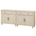 thumbnail image 5 of Light Beige Farmhouse TV Stand for 75 inch TV with 4 Doors and 2 Drawers, 5 of 6