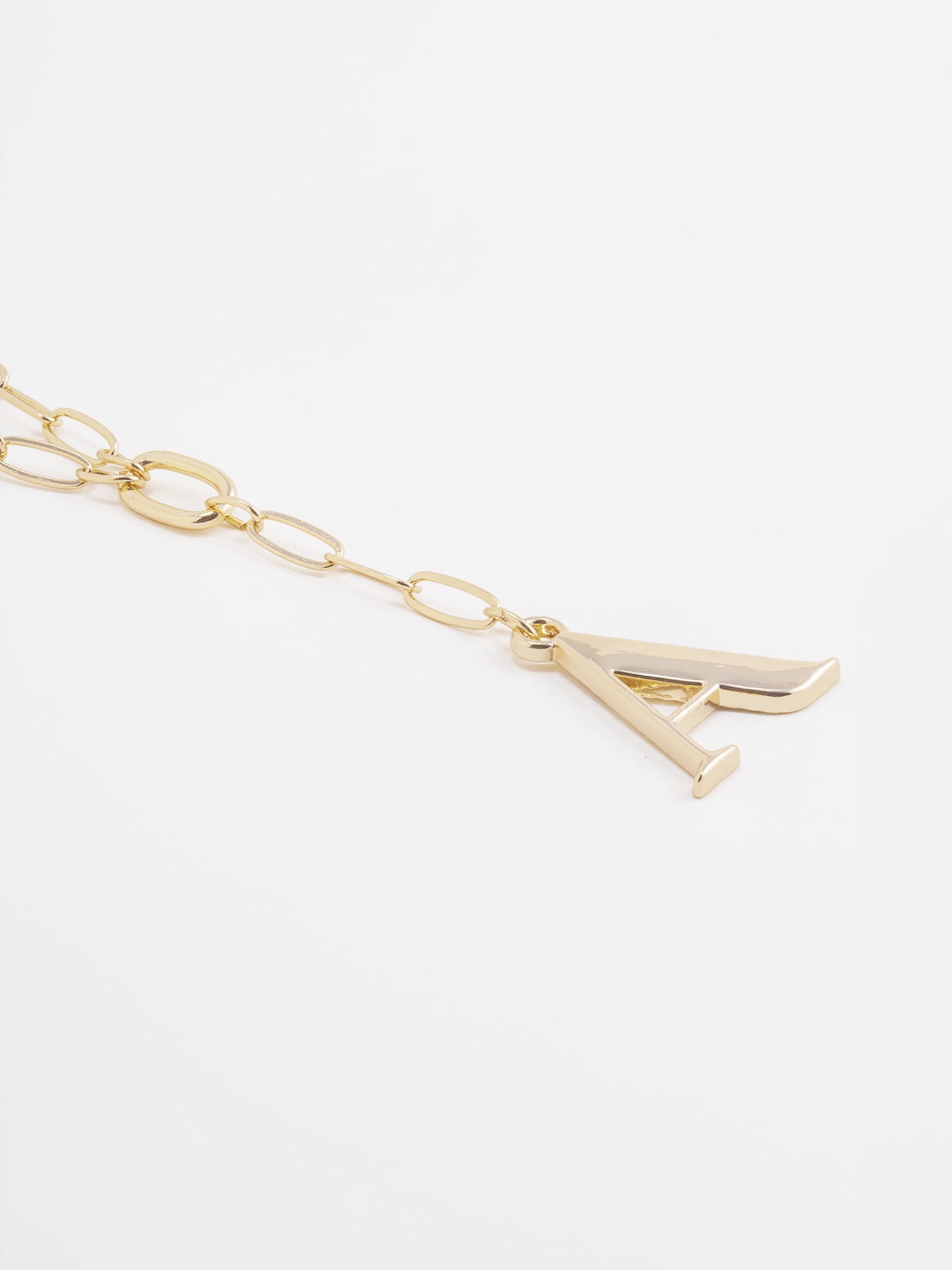 Time and Tru Women's Goldtone Initial Necklace, A