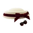 thumbnail image 1 of CAIROYAR Sombrero de copa de ala corta con lazo elegante para mujer, para fiesta de té, lote B4, 1 of 1