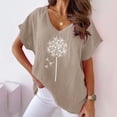 thumbnail image 2 of Blouses à Manches Courtes pour Femmes Été Sexy Mode Imprimée Col en V Régulier Haut Blouse Manches Courtes Sexy Hauts d'Été pour Femmes Hauts d'Été pour Femmes Tendance Hauts à Manches Courtes pour Femmes, 2 of 7