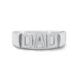 thumbnail image 3 of AFFY Father's Day Jewelry Gifts 14K White Gold over Silver Men's DAD Band Ring-9.5, 3 of 7
