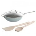 thumbnail image 3 of Martha Stewart 12" Essential Pan with Lid & 2 Tools, Blue, 3 of 3