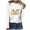 thumbnail image 1 of Puntoco Mujer Navidad Casual Manga Larga O-Cuello Cerveza Sudadera Pullover Blusa Puntoco Puntoco-4611, 1 of 2