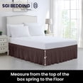 thumbnail image 3 of SGI bedding 9 inch Drop Wraparound Bed Skirt California King Size - No Lifting Required, Adjustable Easy Fit Elastic Strap, Classic Gathered Styling Dust Ruffle, Fade Resistant -Chocolate, 3 of 7