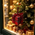 thumbnail image 3 of Fabric Wrapped Box Decoration for Holiday Tree, Wreath, Mantel, Red, 3 of 5