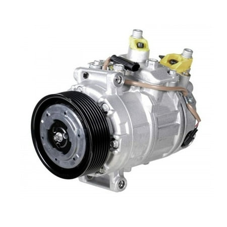 KarParts360 For BMW 528xi/535xi 2008 A/C Compressor | 12 Volts Coil | Electronic Control Valve | 2 O-Rings | 4 Pully Wheel Grooves | Replacement For 64529195721 64509180548