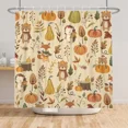 thumbnail image 2 of Tchckioa Autumn Harvest Thanksgiving Shower Curtain for Bathroom,Waterproof and Privacy Hooks Bath Curtain,47x72, 2 of 8