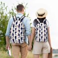 thumbnail image 5 of Rateoe Seahorses and Hearts Pattern Canvas College Laptop Backpack,Travel Daypack,Durable Rucksack Travel Notebook Bag School Backpack Book Bag for Men Women-Medium, 5 of 7