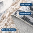 thumbnail image 5 of Garvee 2'x6' Modern Abstract Runner Rug Washable Rug with Non Slip Backing, Low Pile Stain Resistant Indoor Carpet for Hallway Bedroom Kitchen, Light Gray, 5 of 7
