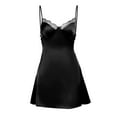thumbnail image 2 of hirigin Women Nightdress, Erotic Spaghetti Straps Backless Lacing Solid Slim Fit Sleepwear Nightwear, 2 of 9