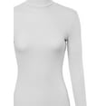 thumbnail image 3 of FashionOutfit Women's Ribbed Turtle Neck Top, 3 of 3