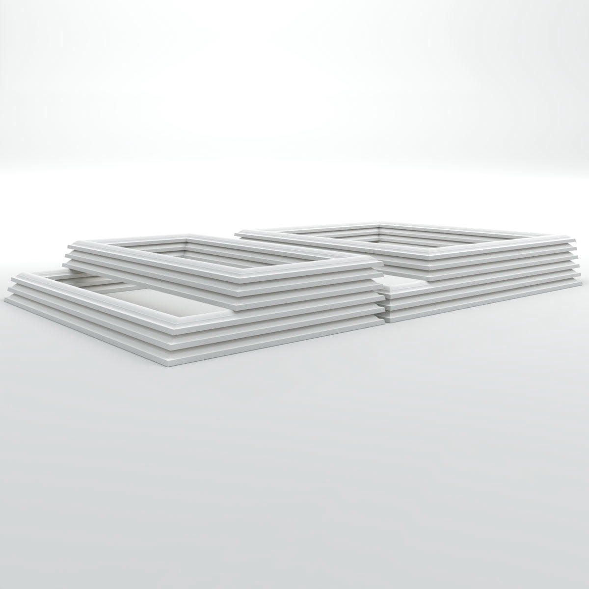 Ekena millwork 94 1/2"L (Adjustable 94 1/2"H to 120"H) Ashford Square Panel Full Wall Wainscot Paneling Kit