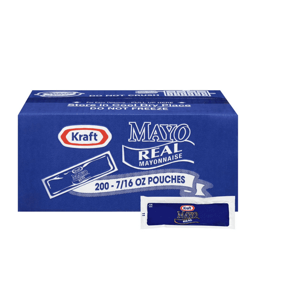 Kraft Real Mayo Mayonnaise Single Serve Packets, 200 ct.