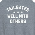 thumbnail image 3 of Instant Message - Tailgates Well With Others - Women's Racerback Tank Top, 3 of 6