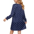 thumbnail image 5 of ATOGUTA Teen Girl Dress Long Sleeve Crewneck A-Line Fall Casual T-Shirt Dresses Red, Size 5T-15, 5 of 8