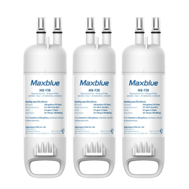 Filtro de agua para refrigerador Maxblue W10295370A para Whirlpool