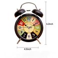 thumbnail image 4 of Saytay Reloj despertador de dormitorio de 4 pulgadas, reloj despertador de metal, reloj de escritorio para decoración del hogar de estudiantes (hy), 4 of 4