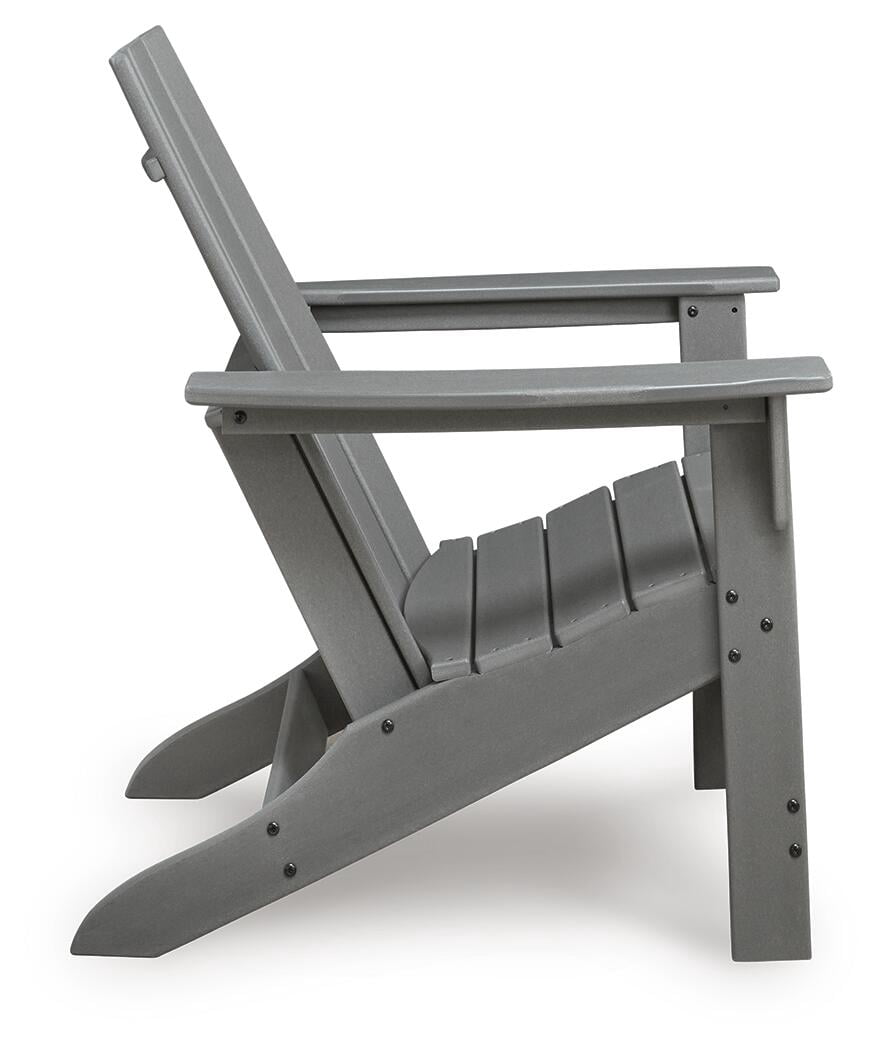 Signature Design by Ashley Lone View Bay Adirondack Chair, Outdoor Patio Chair, Gray MEGA-TUFF™ HDPE