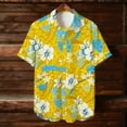 thumbnail image 4 of Giftesty Unisex Regular Fit Tropical Hawaiian Print Short Sleeve Button Down Collar Casual Camp Shirt, 4 of 9