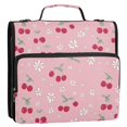 thumbnail image 5 of FORMRS Zipper Binder with Shoulder Strap 2-inch Ring 500 Sheet Capacity File Bag, Pink Cute Cherry Pattern, 5 of 5